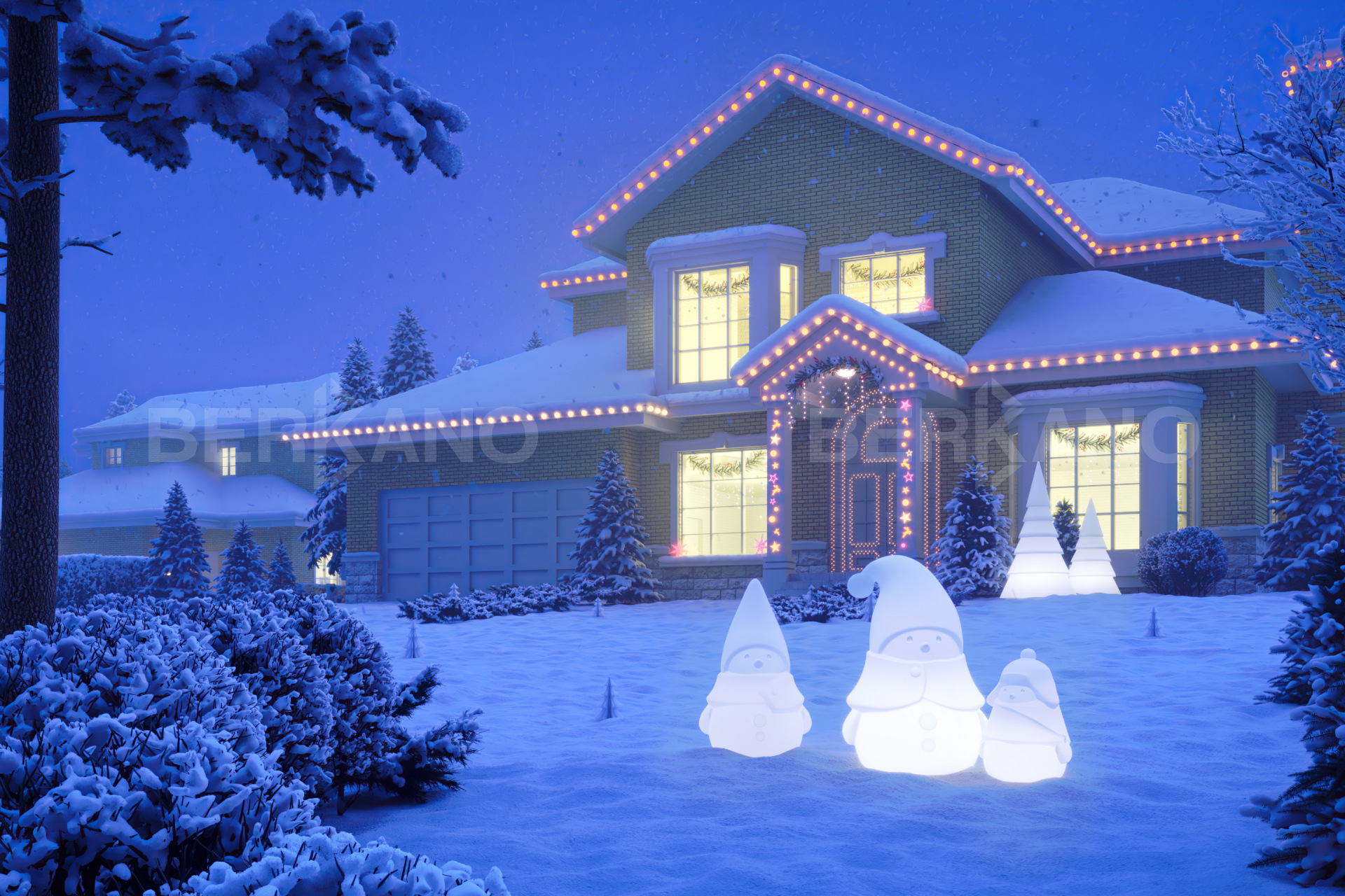 Led интерьерный Светильник Mr. Snowman M Snow White - фото 1