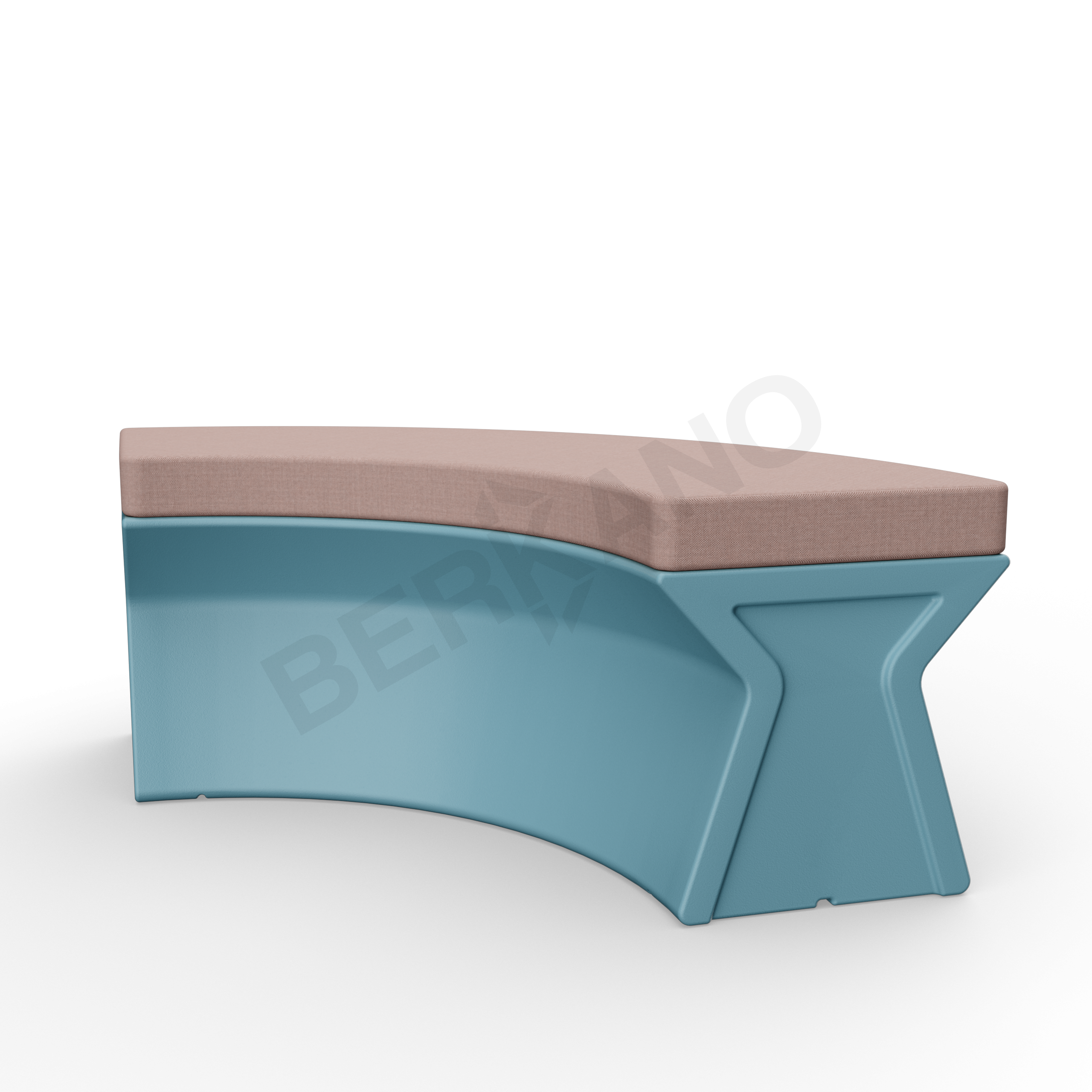 Скамейка X-seat Arc бирюзового цвета / аксессуар кофейного цвета - фото 1