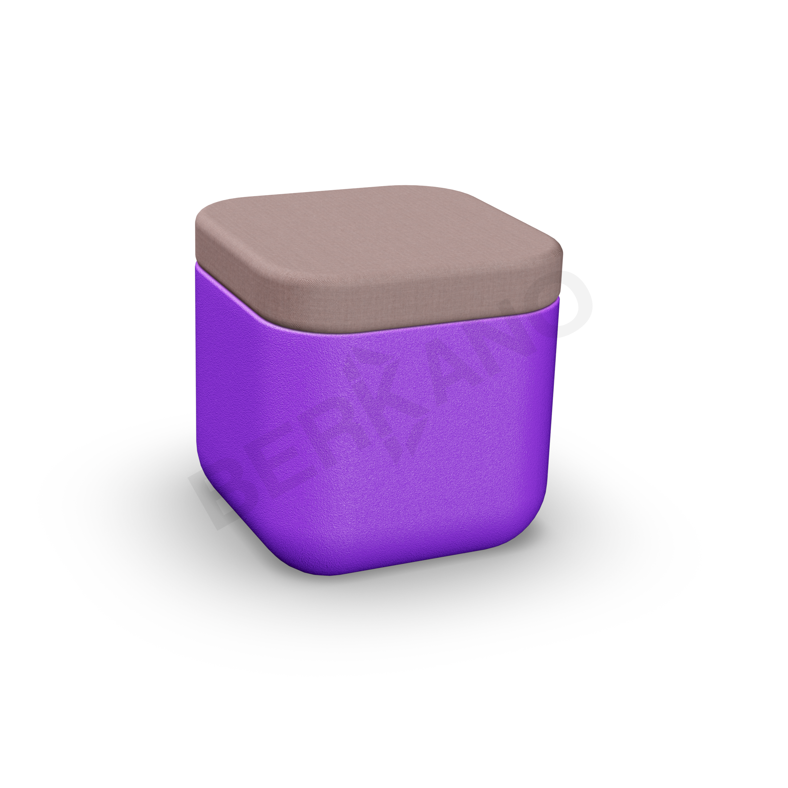 Пуф Grace сиреневого цвета / аксессуар кофейного цвета - фото 1
