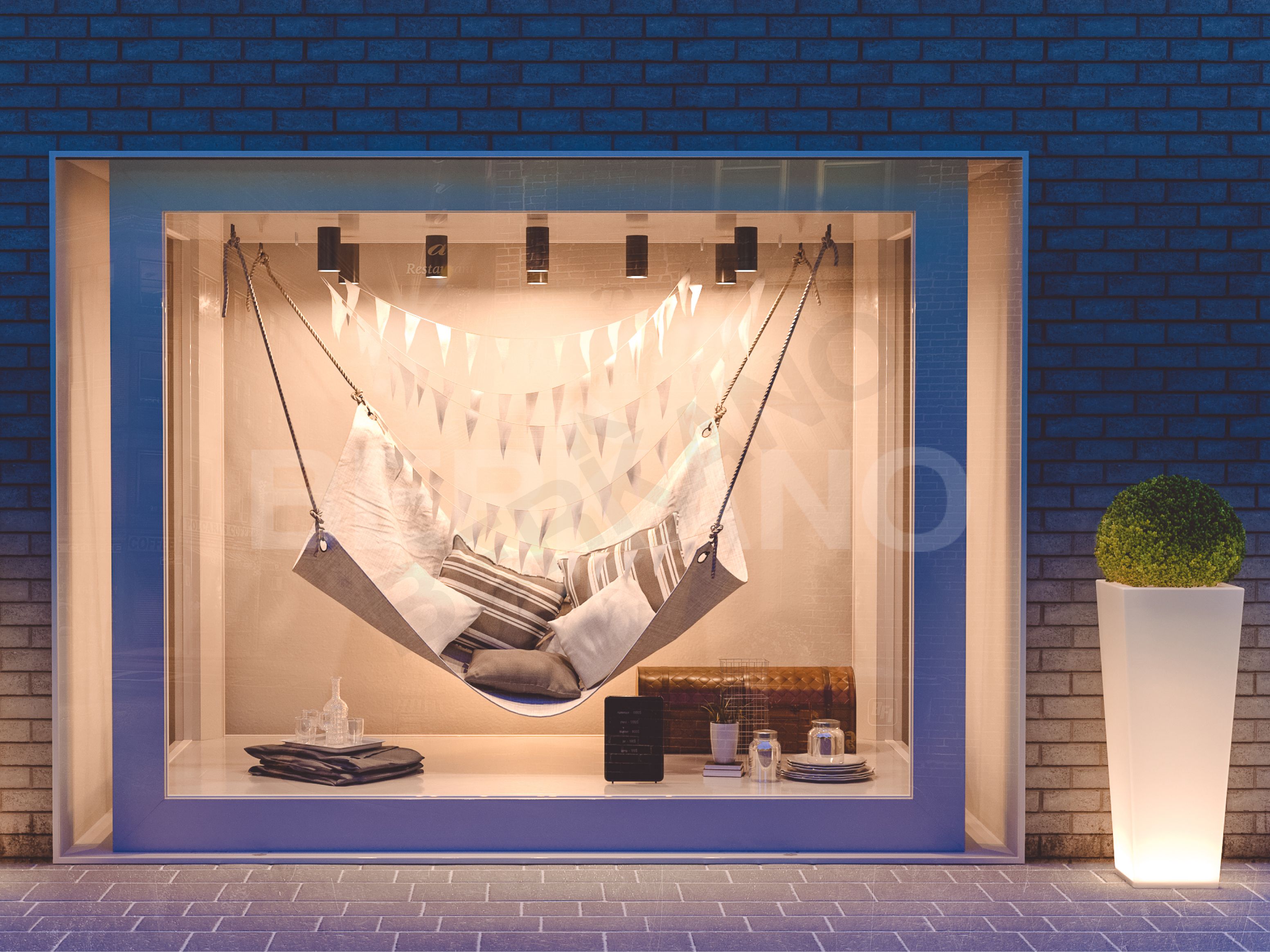 Кашпо Trapezio 42V DB белого цвета - фото 4