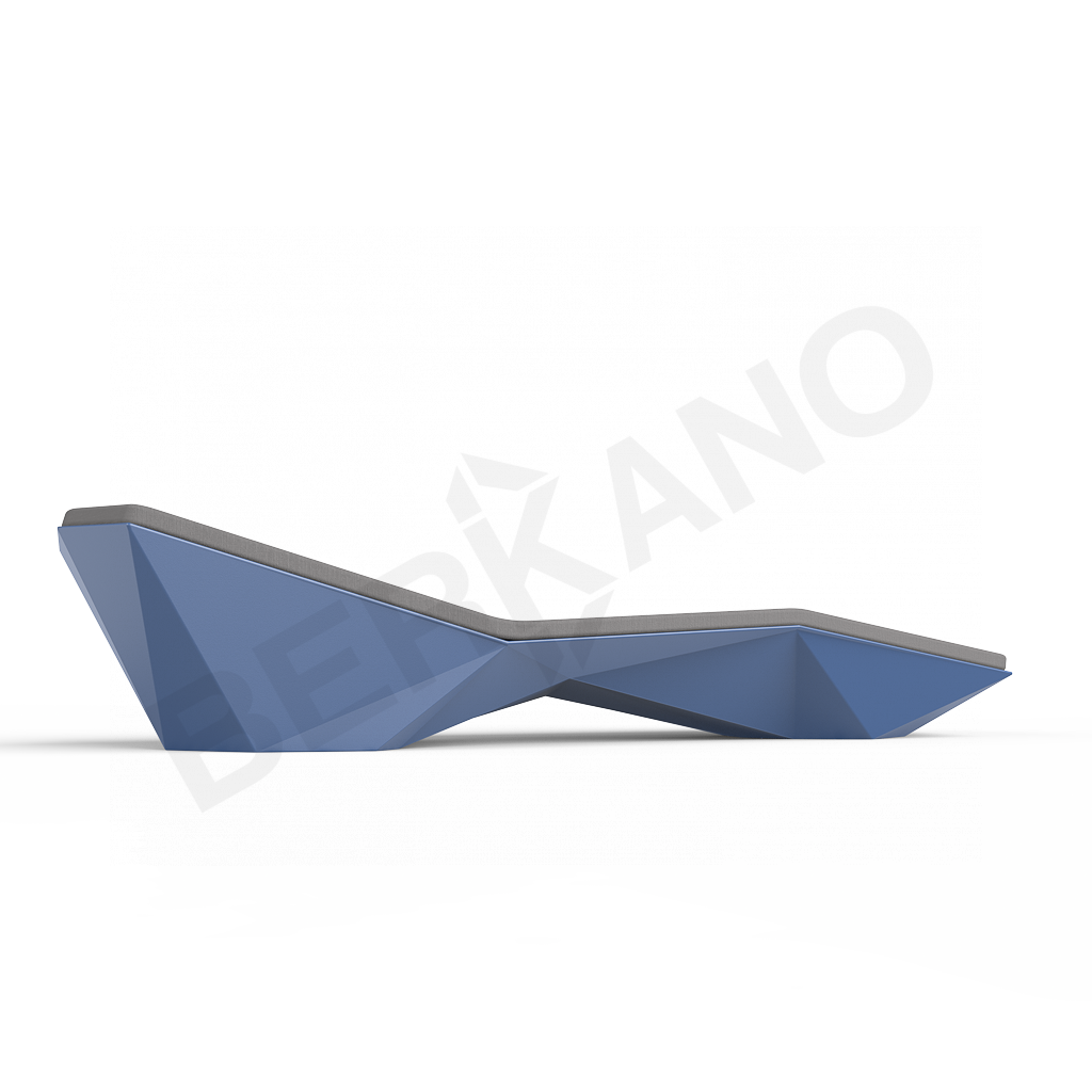 Шезлонг Quaro с подушками синего цвета / аксессуар графитового цвета - фото 2