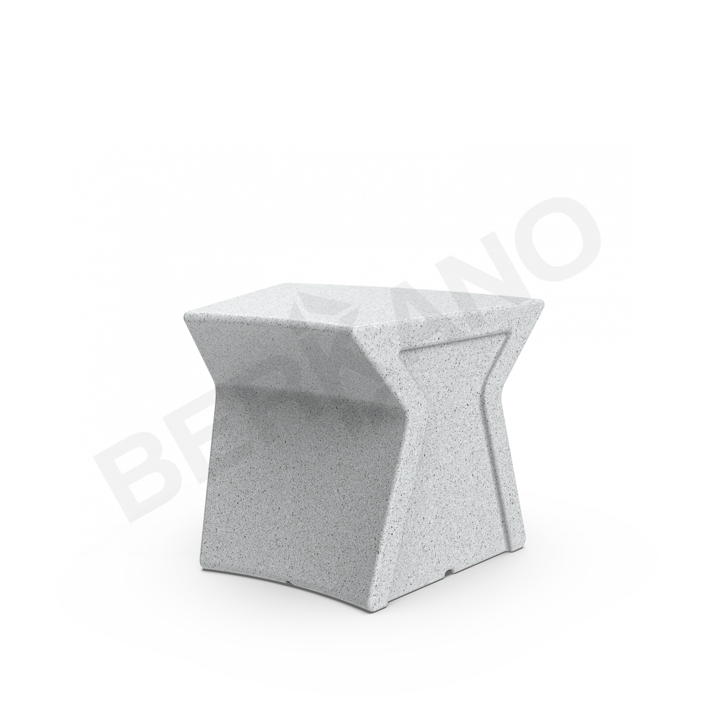 Скамейка X-seat Arc S белого цвета Granite - фото 1
