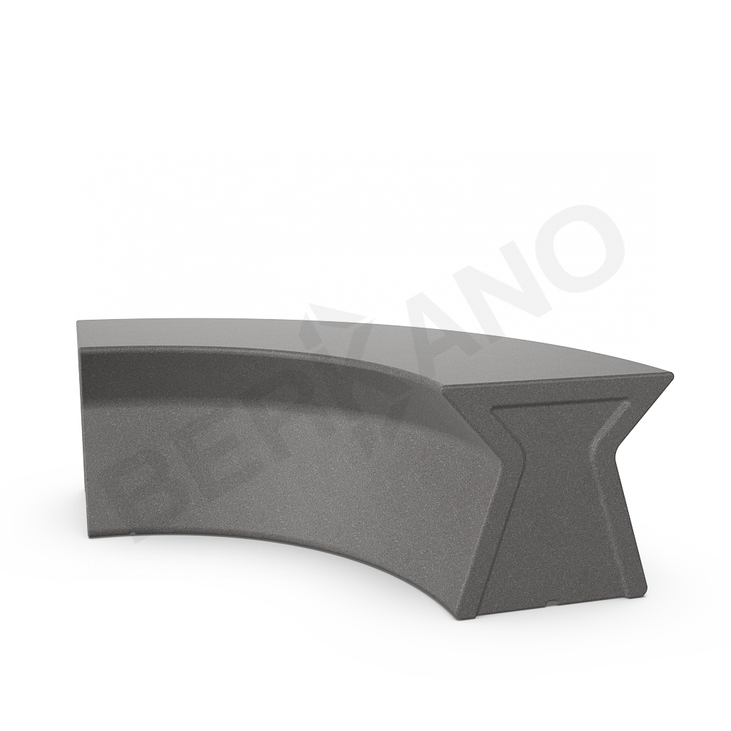 Скамейка X-seat Arc серого цвета Granite - фото 1
