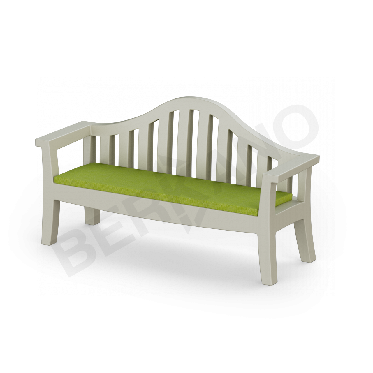 Скамейка Province бежевого цвета / аксессуар зеленого цвета - фото 1