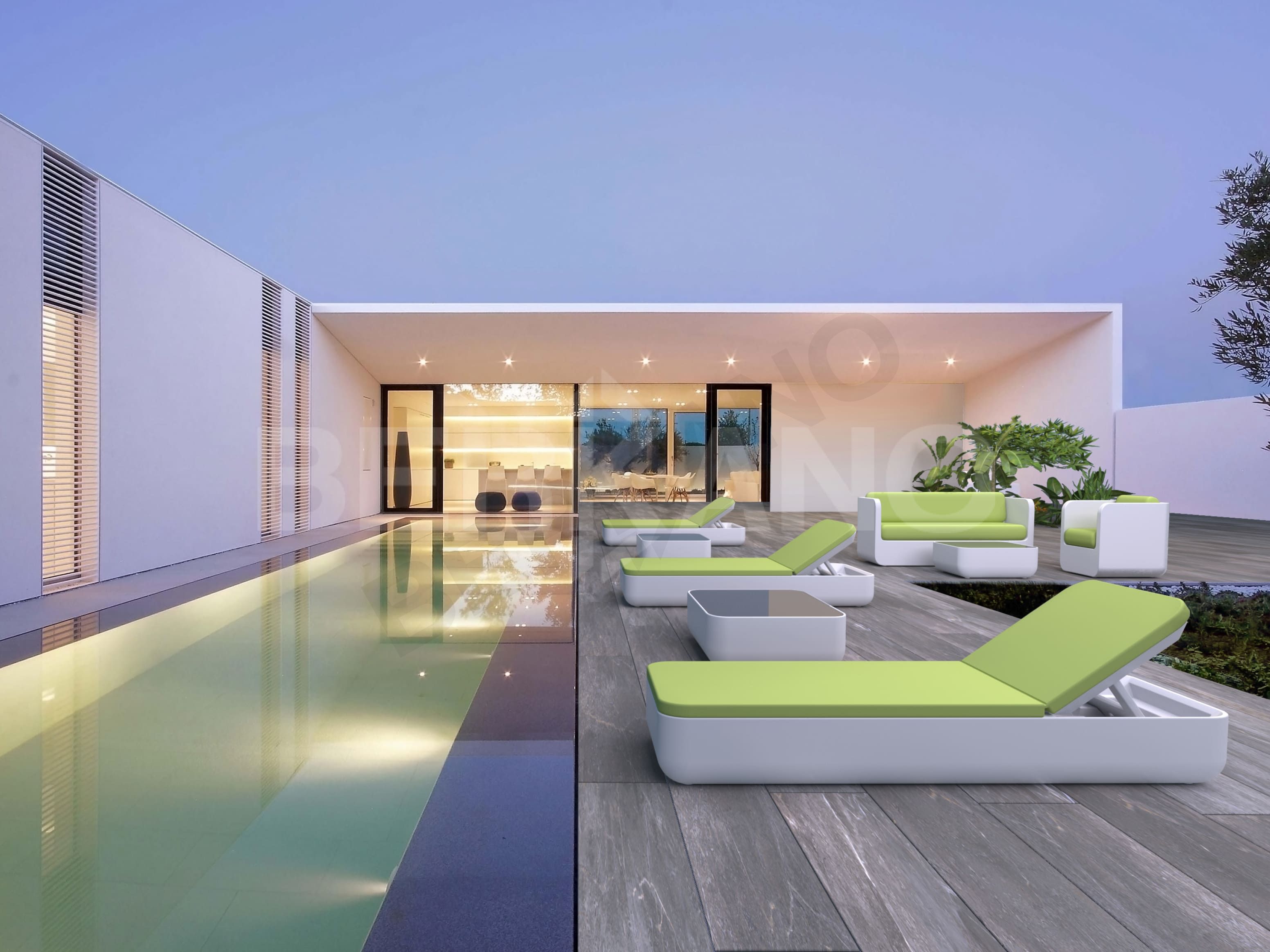 Диван Grace с подушками белого цвета / аксессуар графитового цвета - фото 3