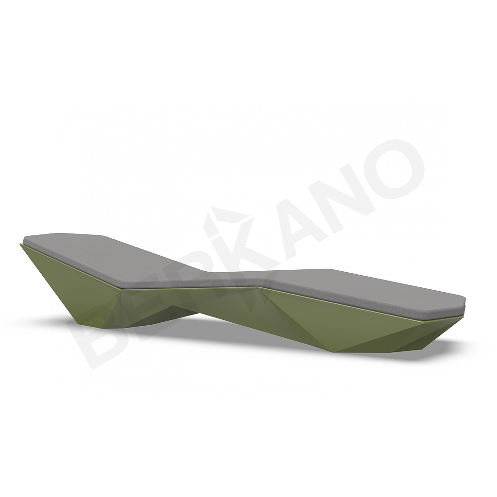 Шезлонг Quaro с подушками темно-зеленого цвета / аксессуар графитового цвета - фото 1