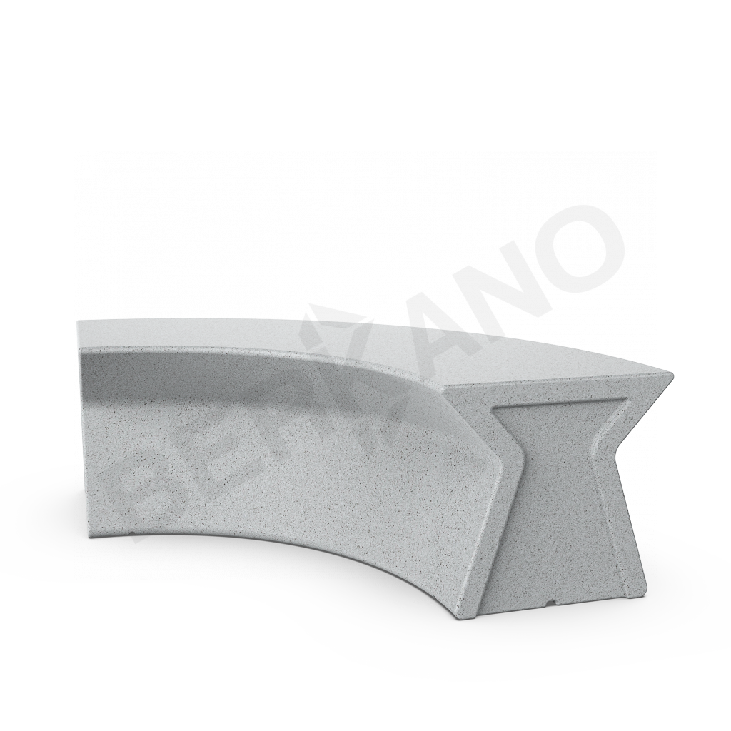 Скамейка X-seat Arc белого цвета Granite - фото 1