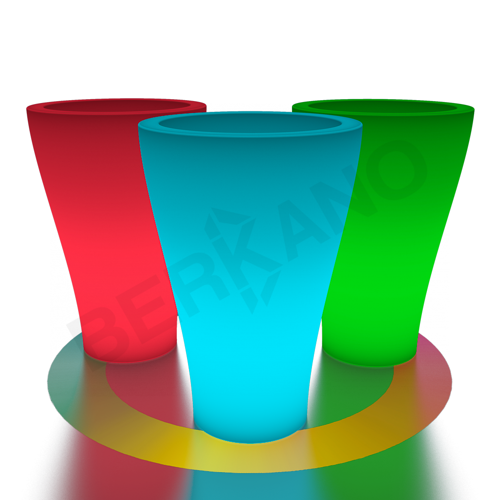 Светящееся кашпо Vetro 100 DB белого цвета RGB ACC подсветка перезаряжаемая - фото 1