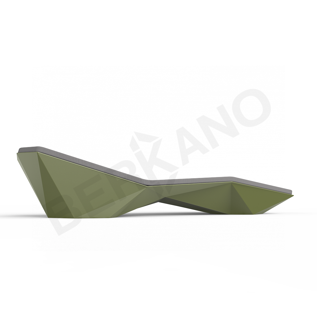 Шезлонг Quaro с подушками темно-зеленого цвета / аксессуар графитового цвета - фото 2