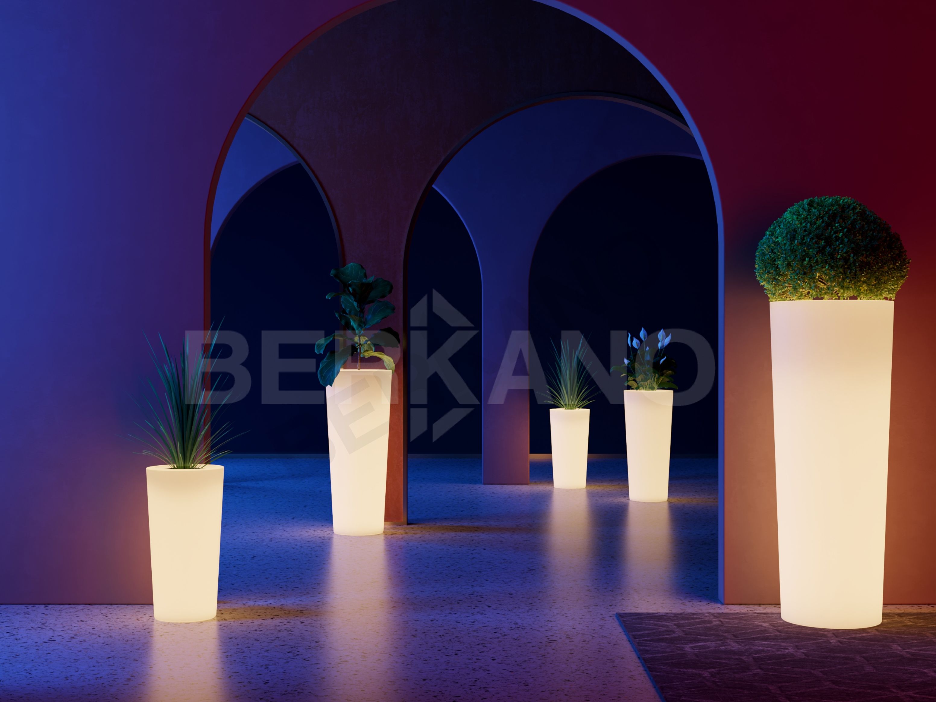 Светящееся кашпо Keila 70 DB белого цвета  - фото 3