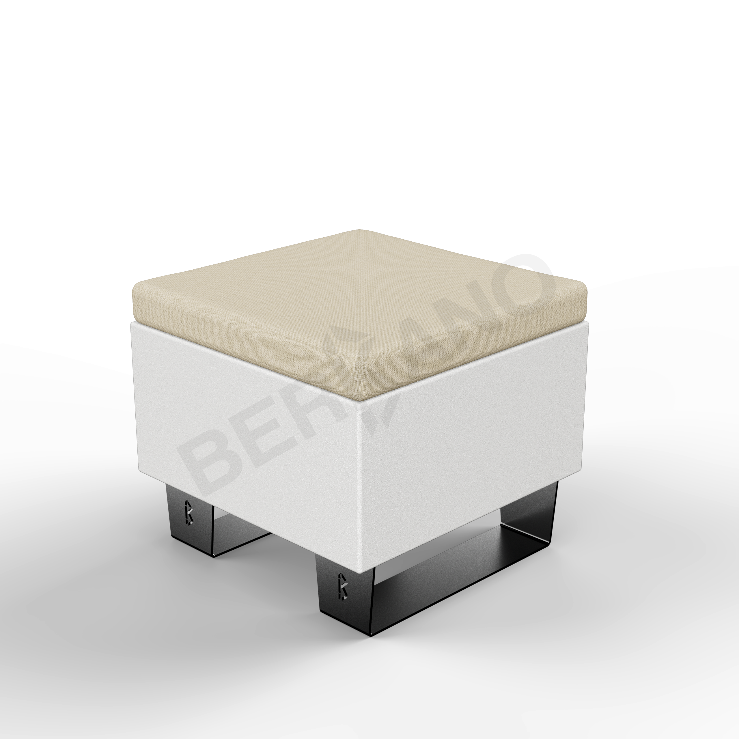 Скамейка Brick 60 Snow White / Bone Brown - фото 1