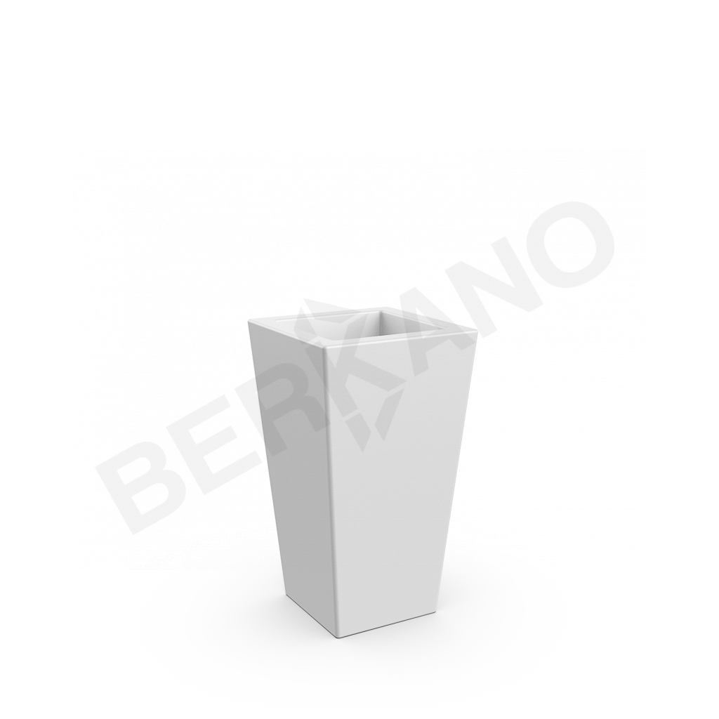Кашпо Trapezio 70V DB белого цвета - фото 1
