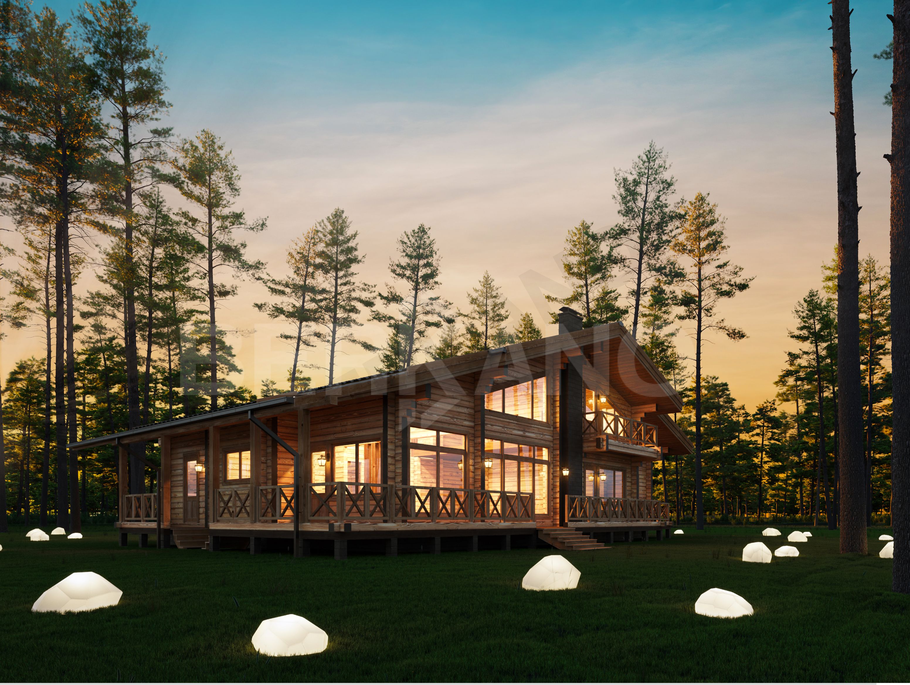 Светильник Polystone 45 белого цвета - фото 2