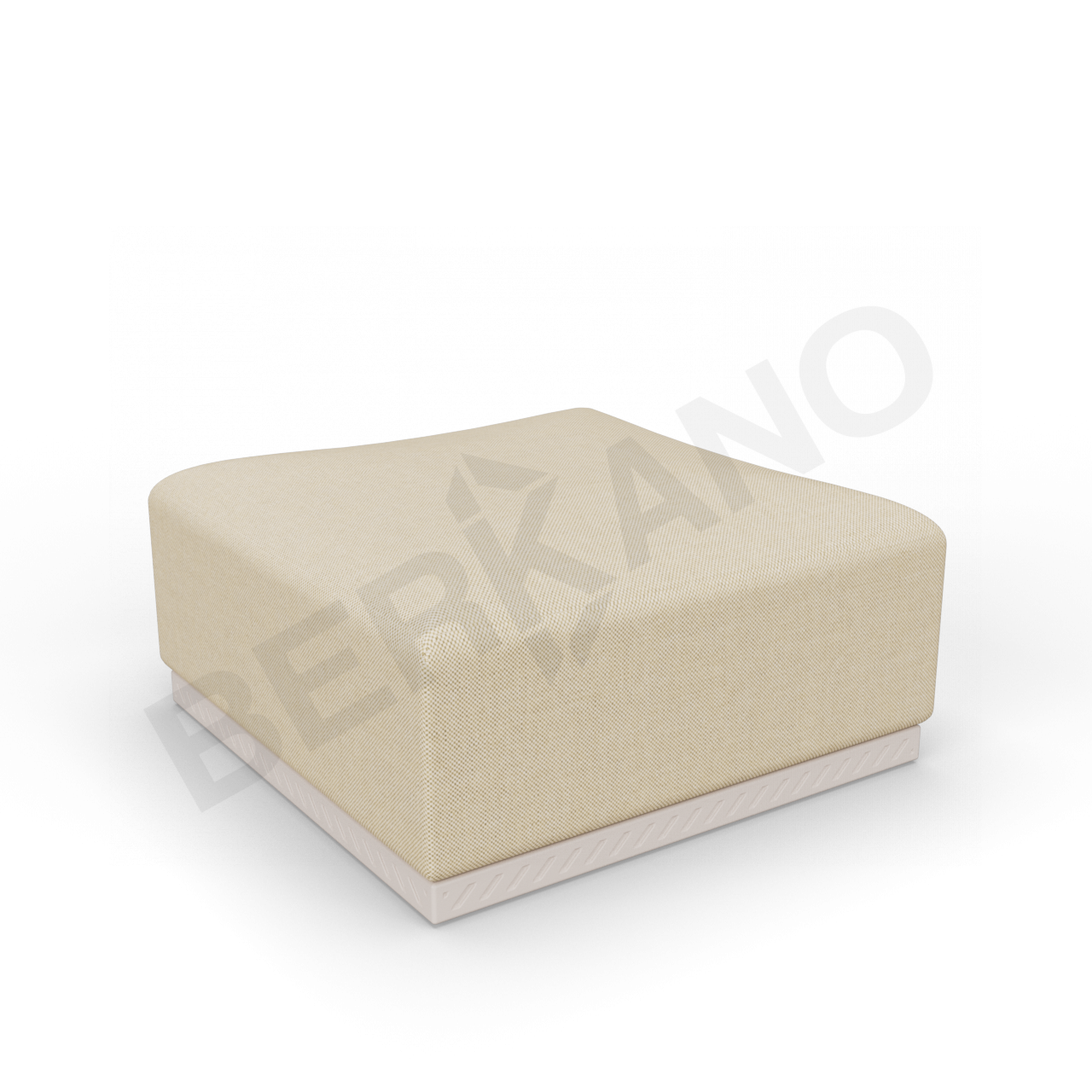 Пуф Fame с подушкой кофейного цвета / аксессуар бежевого цвета - фото 1