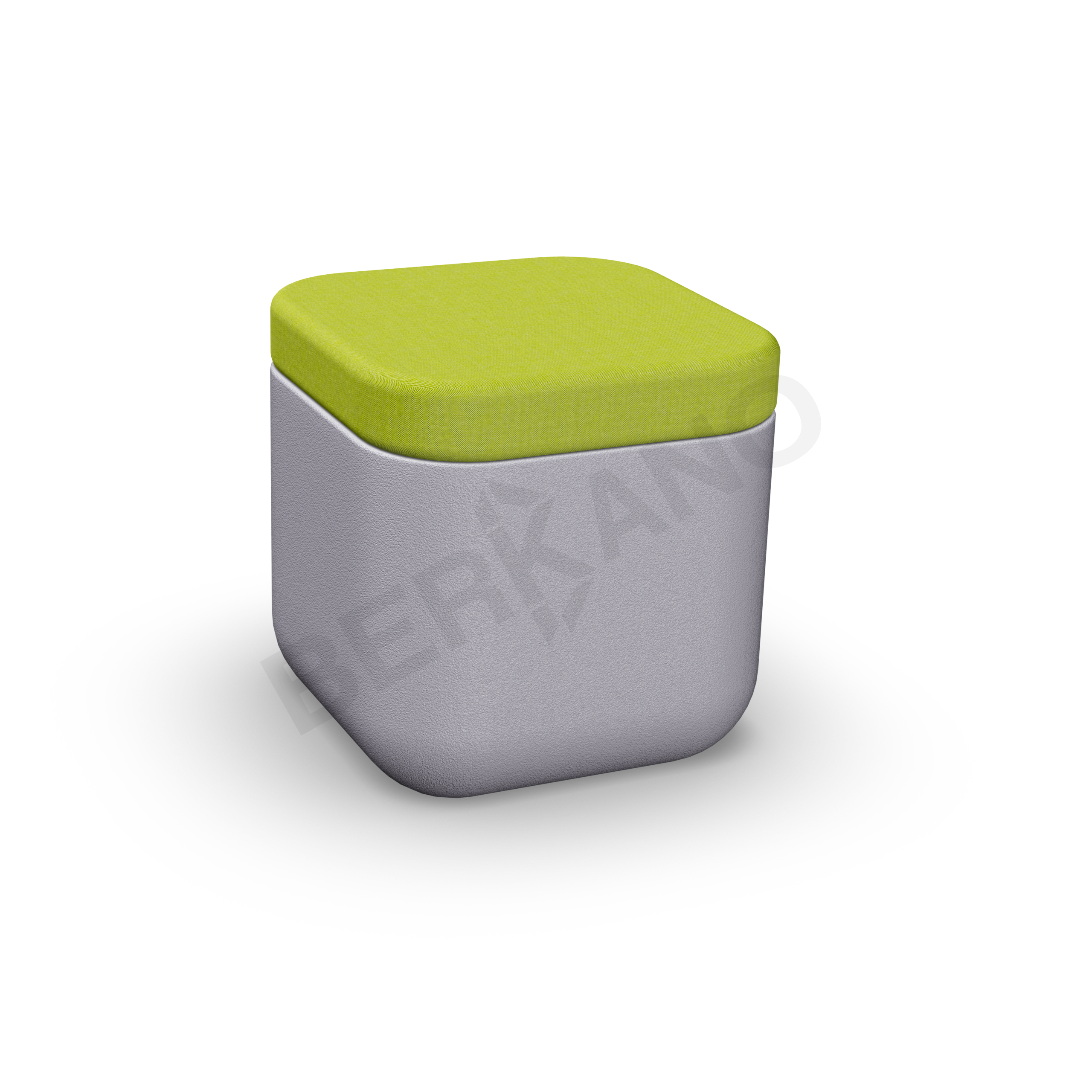 Пуф Grace серого цвета / аксессуар зеленого цвета - фото 1