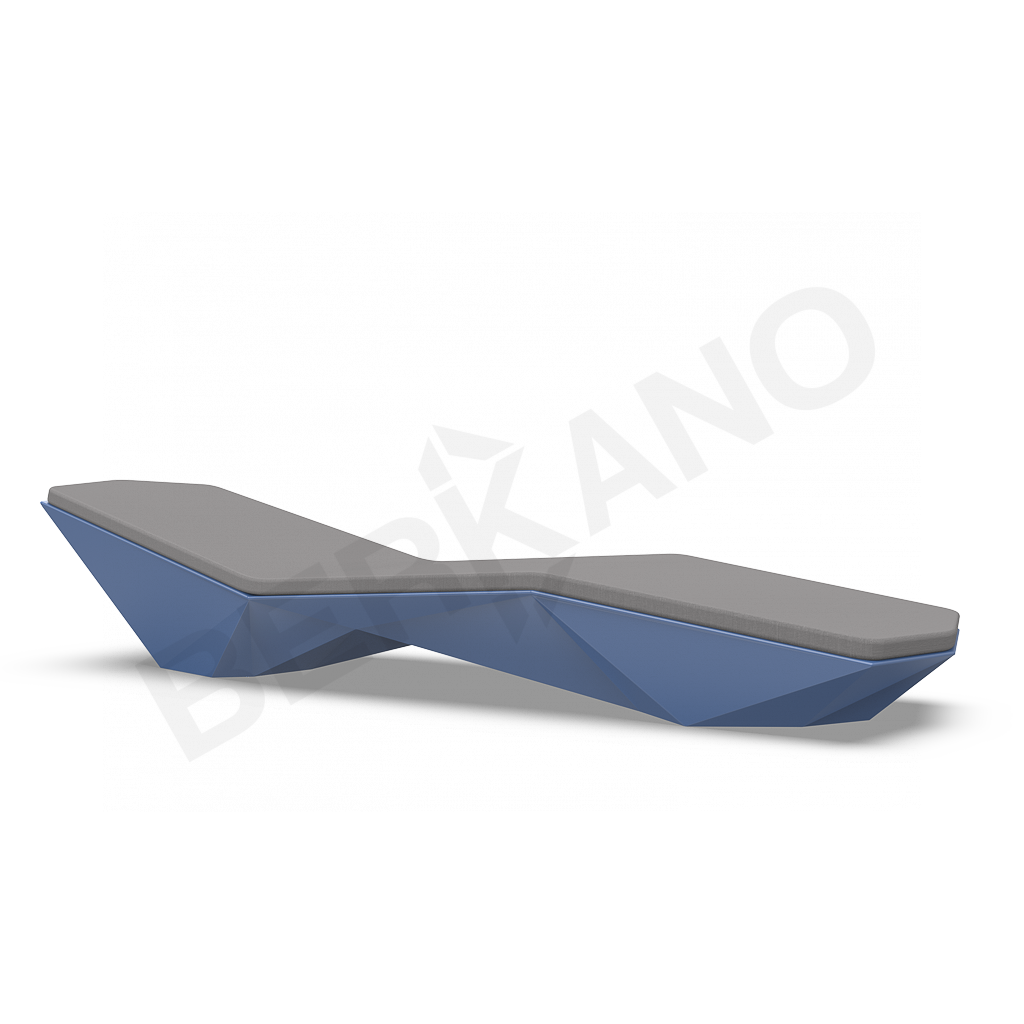 Шезлонг Quaro с подушками синего цвета / аксессуар графитового цвета - фото 1