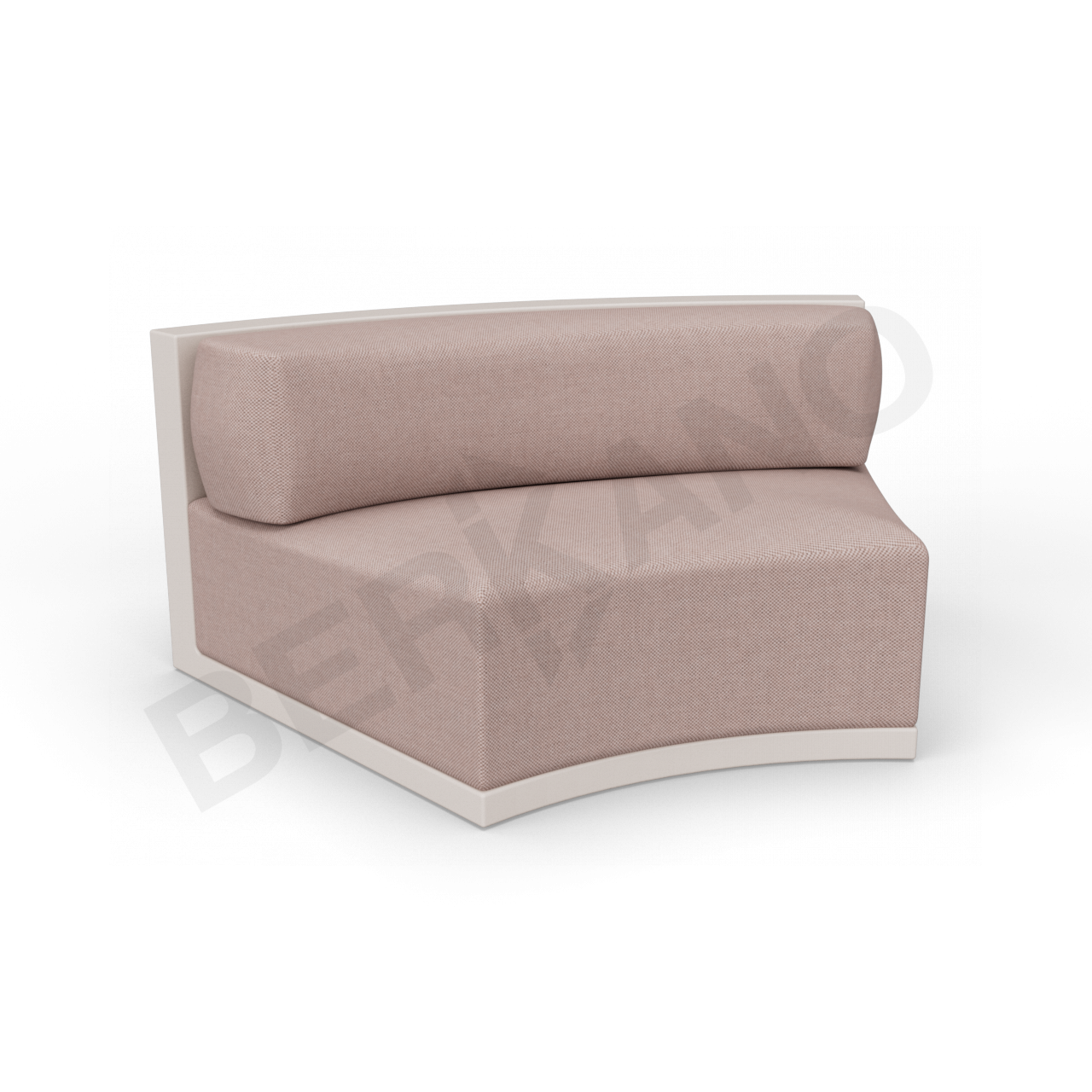 Диван полукруглый Fame с подушкой кофейного цвета / аксессуар кофейного цвета - фото 1