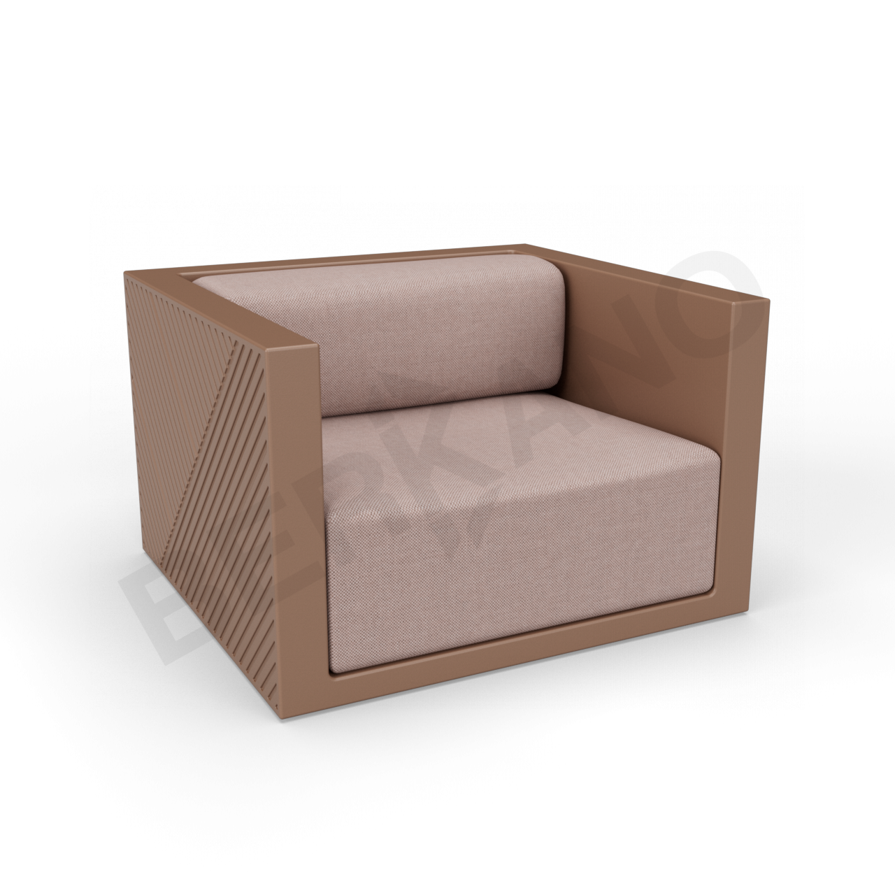 Кресло Fame с подушкой коричневого цвета / аксессуар кофейного цвета - фото 1