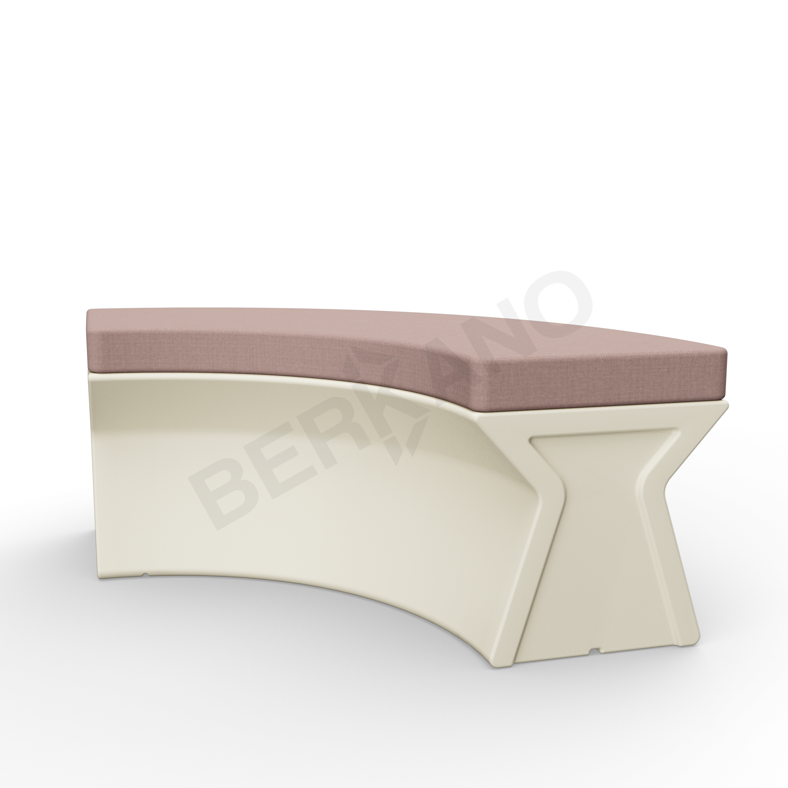 Скамейка X-seat Arc бежевого цвета / аксессуар кофейного цвета - фото 1