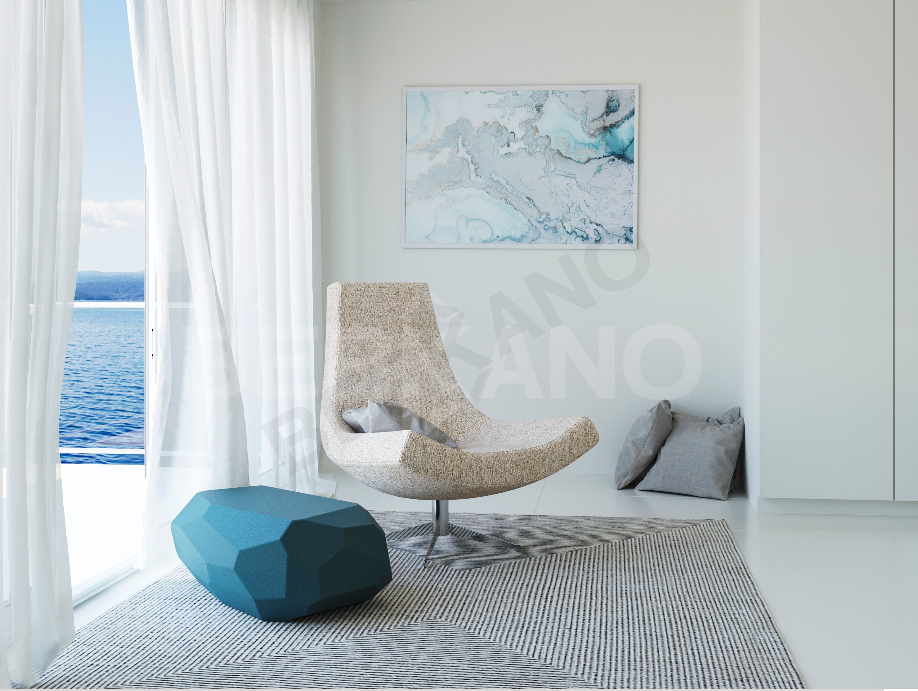 Светильник Polysquare 55 белого цвета  - фото 2