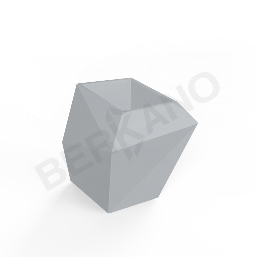 Кашпо Quaro M серого цвета - фото 1