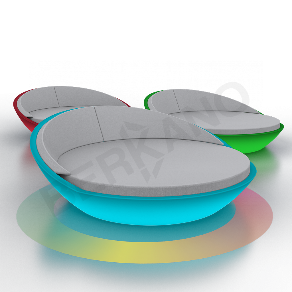 Светящийся шезлонг Riviera белого цвета RGB E27 Умный дом / аксессуар серого цвета - фото 1