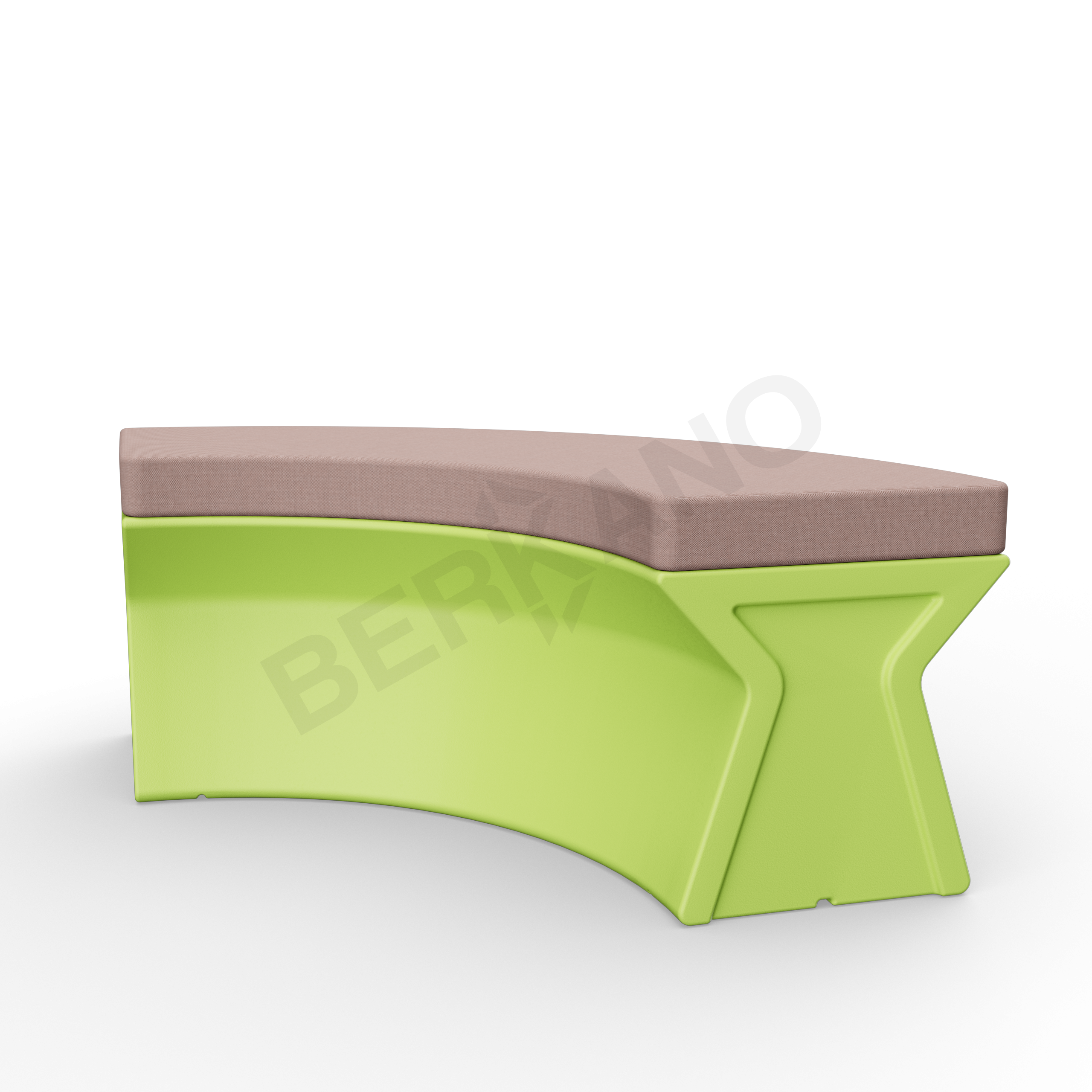 Скамейка X-seat Arc зеленого цвета / аксессуар кофейного цвета - фото 1