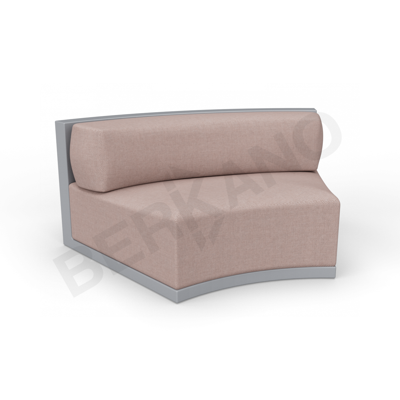 Диван полукруглый Fame с подушкой графитового цвета / аксессуар кофейного цвета - фото 1