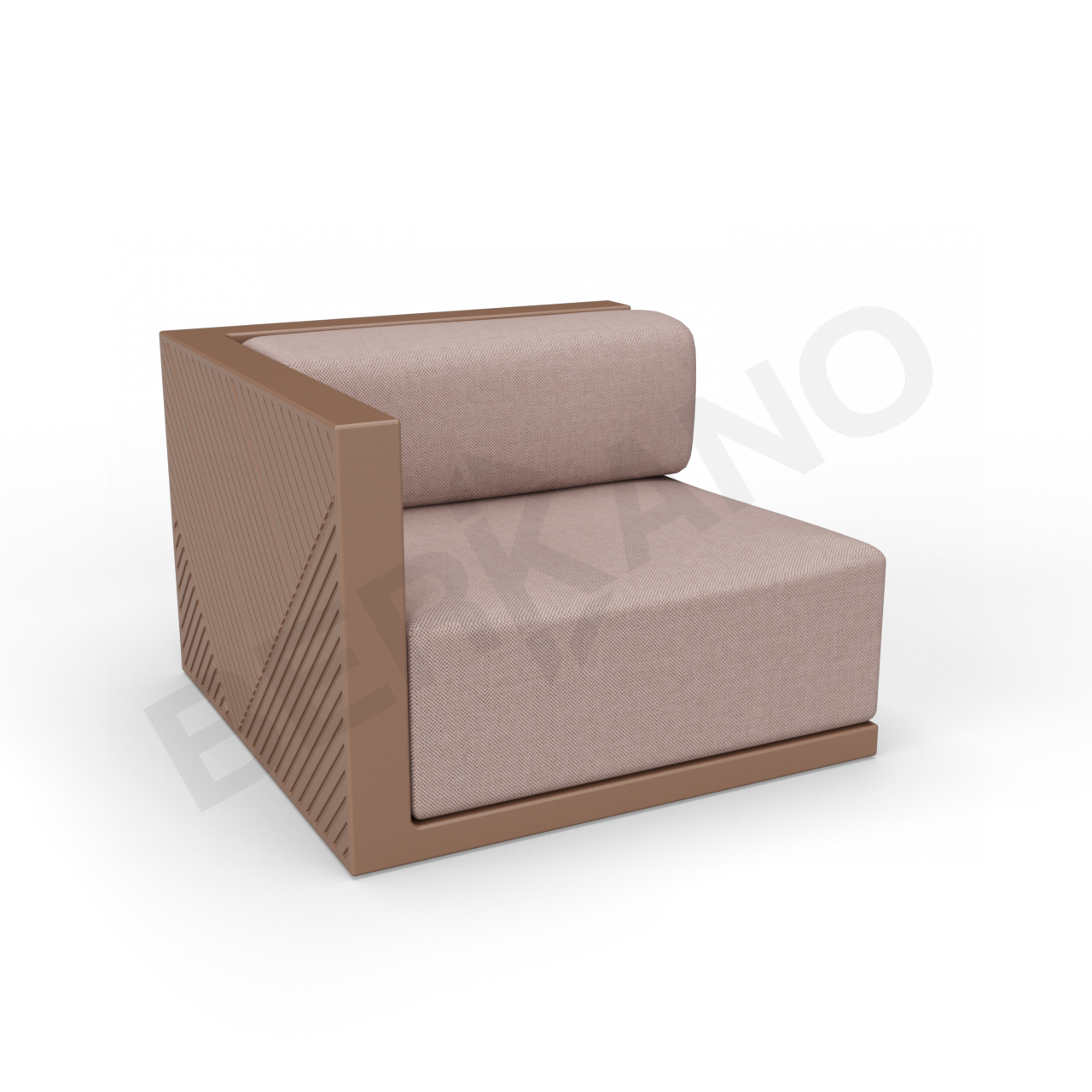 Диван угловой Fame с подушкой коричневого цвета / аксессуар кофейного цвета - фото 1