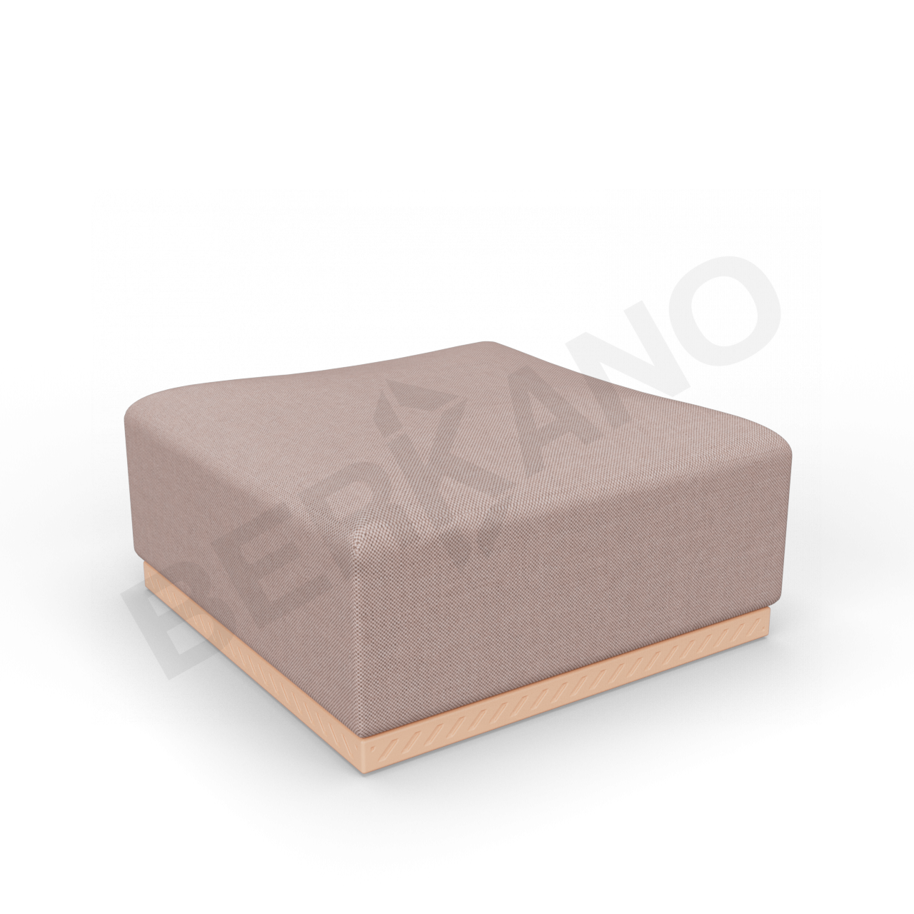 Пуф Fame с подушкой терракотового цвета / аксессуар кофейного цвета - фото 1