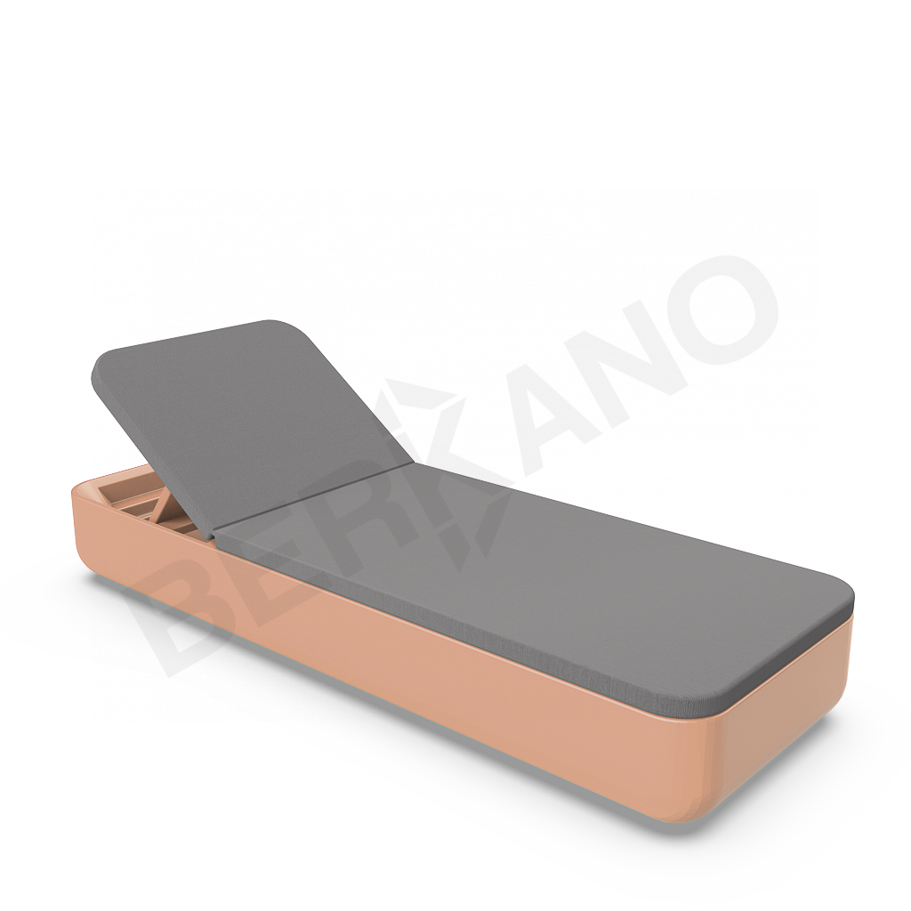 Шезлонг Grace терракотового цвета / аксессуар графитового цвета - фото 1