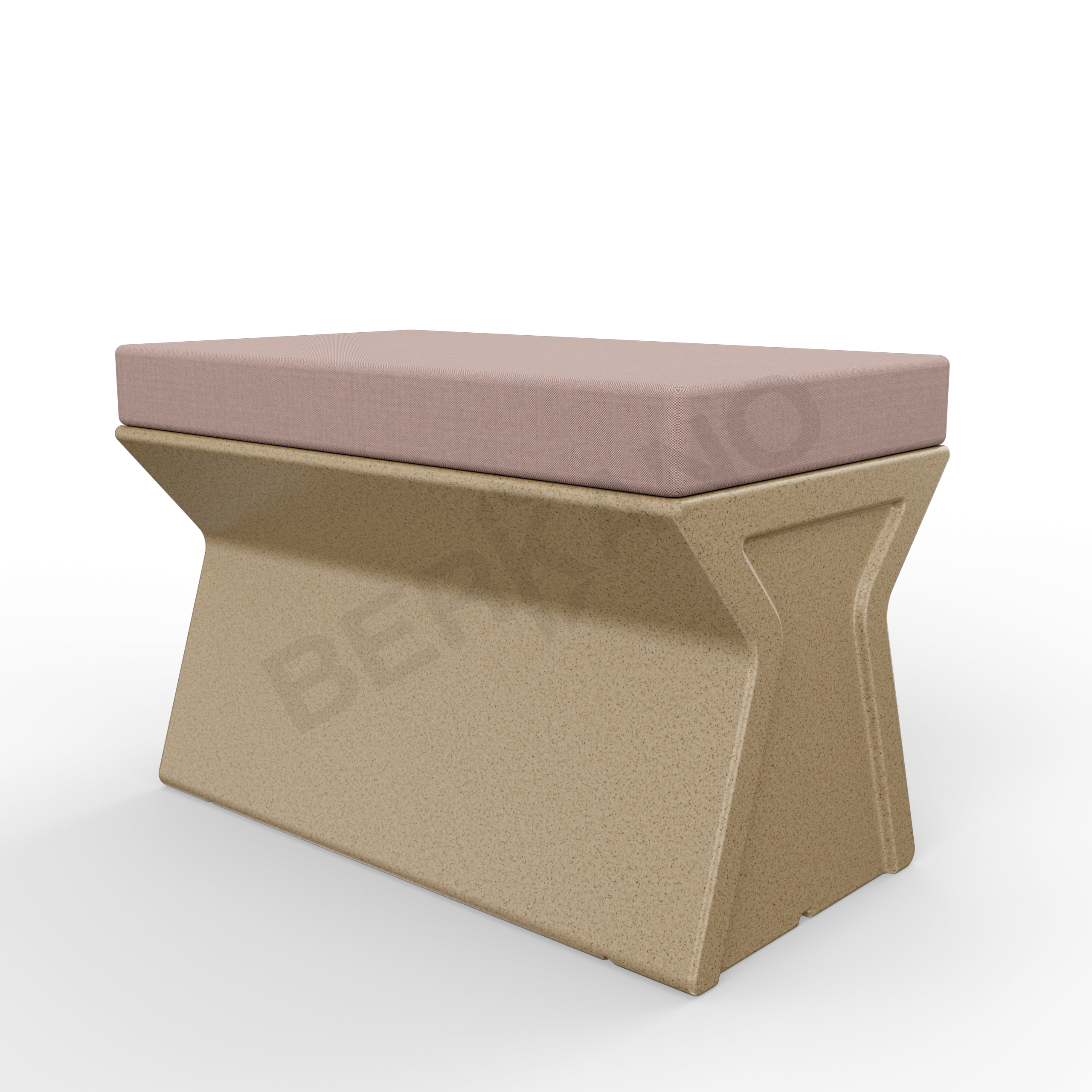 Скамейка X-seat Line песчаного цвета Granite / аксессуар кофейного цвета - фото 1