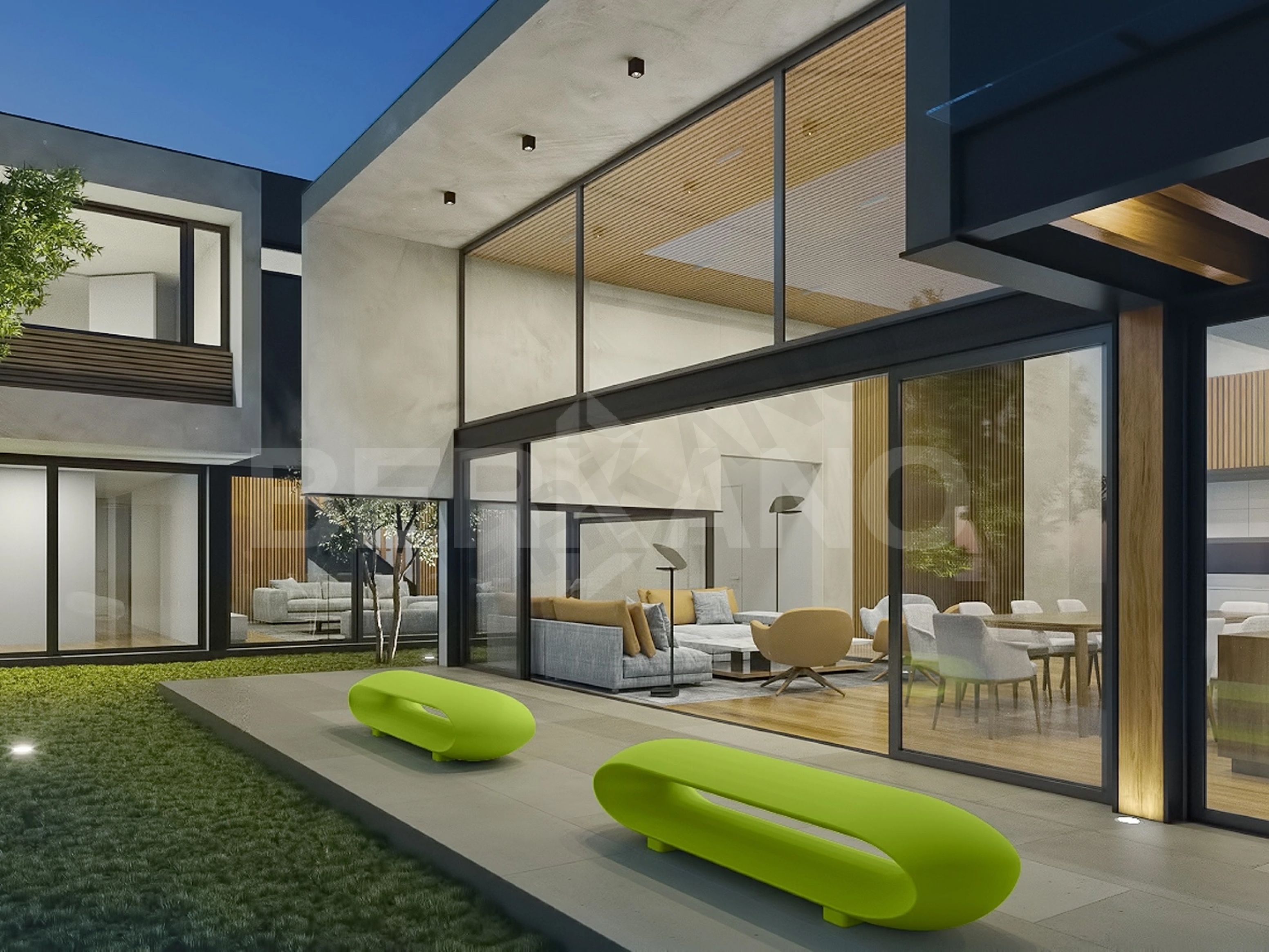 Скамейка Hoop кофейного цвета RGB - фото 2