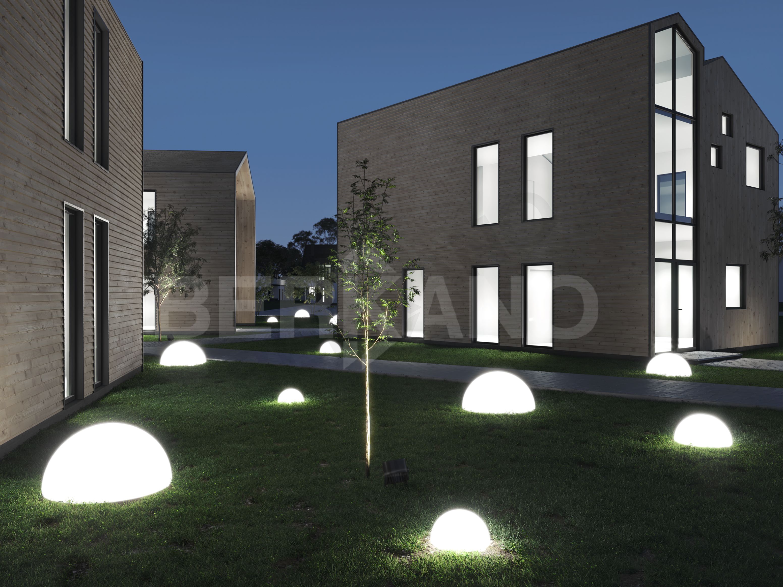 Светильник ландшафтный Emisfero 60 белого цвета RGB - фото 2