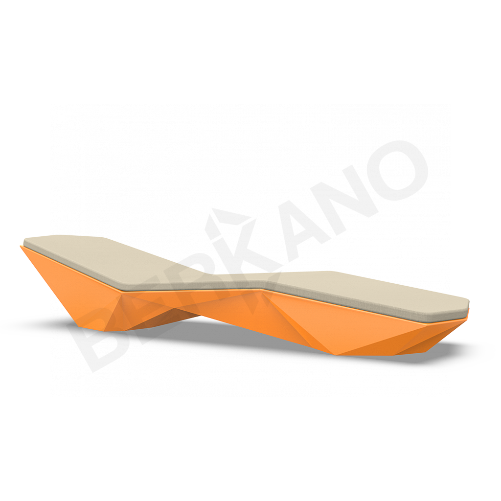 Шезлонг Quaro с подушками оранжевого цвета / аксессуар бежевого цвета - фото 1