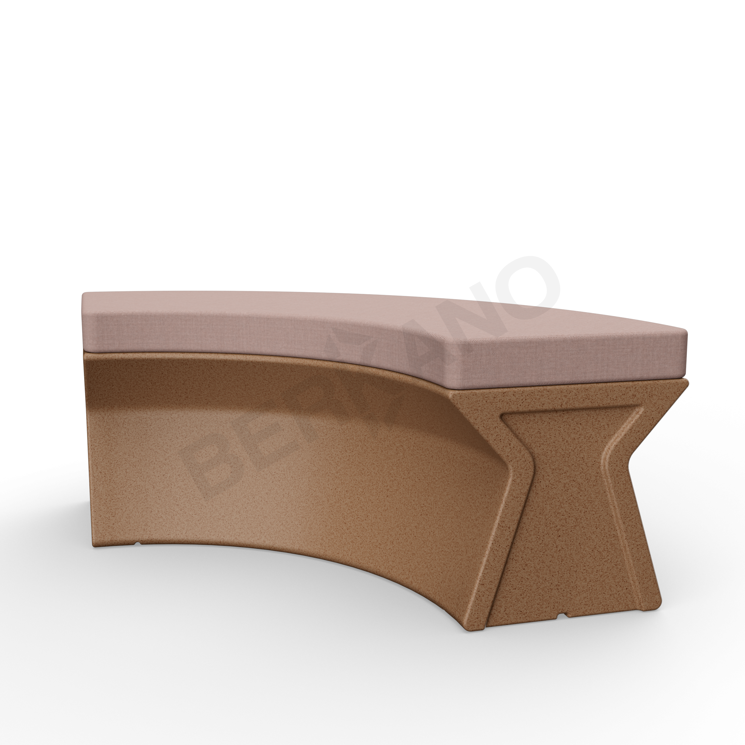 Скамейка X-seat Arc коричневого цвета Granite / аксессуар кофейного цвета - фото 1