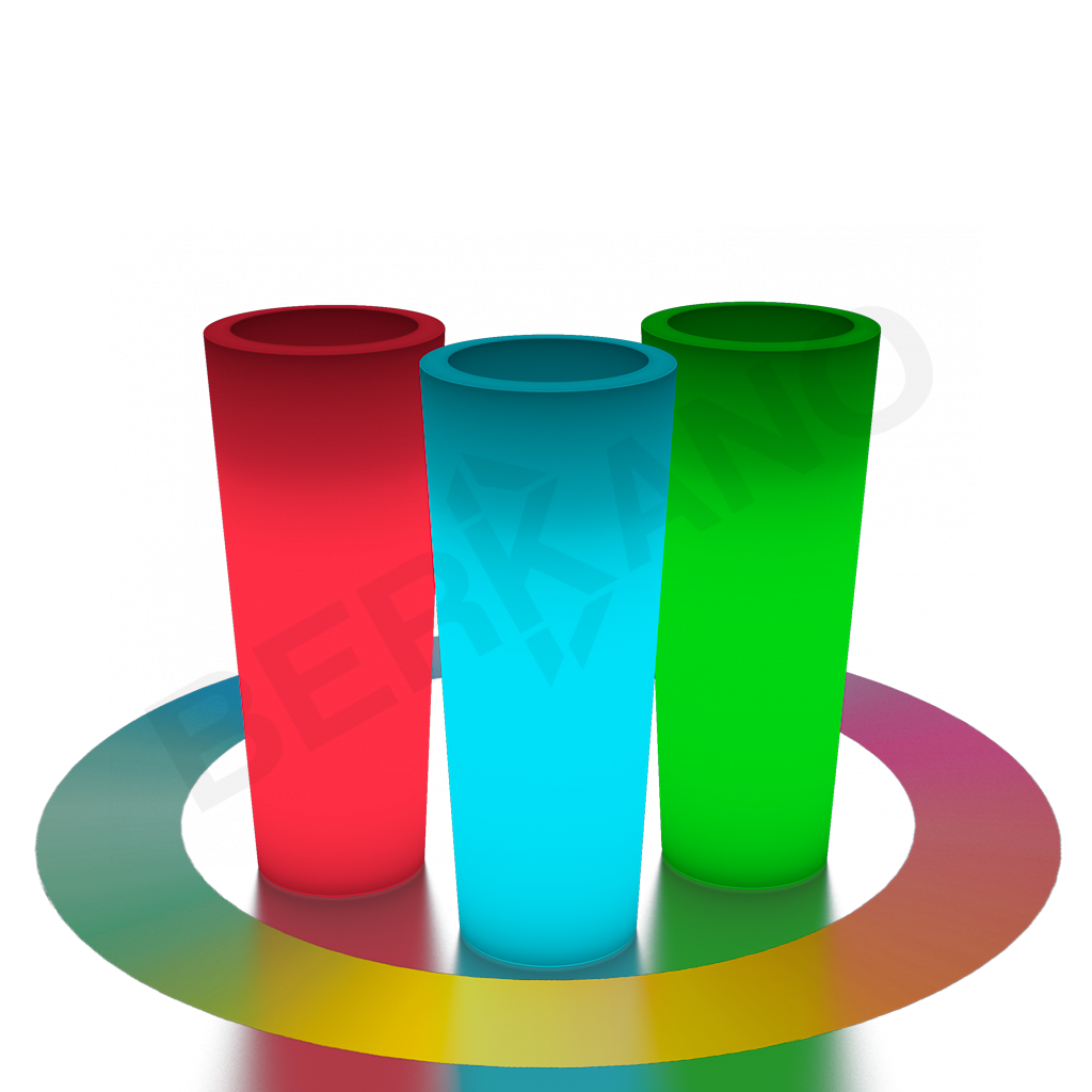 Светящееся кашпо Keila 110 DB белого цвета RGB ACC подсветка перезаряжаемая - фото 1