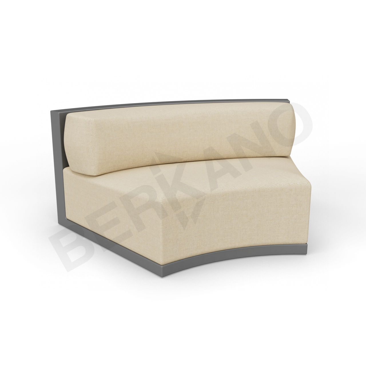 Диван полукруглый Fame с подушкой черного цвета / аксессуар бежевого цвета - фото 1