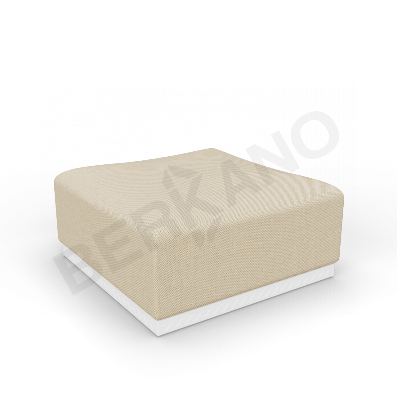 Пуф Fame с подушкой белого цвета / аксессуар бежевого цвета