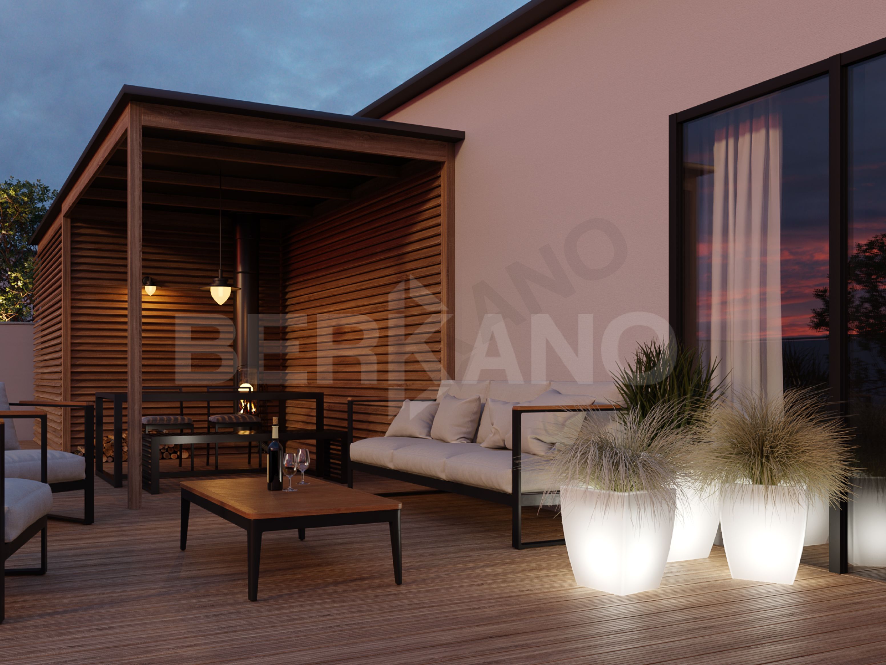 Светящееся кашпо Tenero 50 DB белого цвета RGB - фото 2