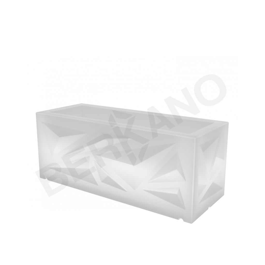 Светящееся кашпо Icelandic Horizontal DB белого цвета  - фото 1