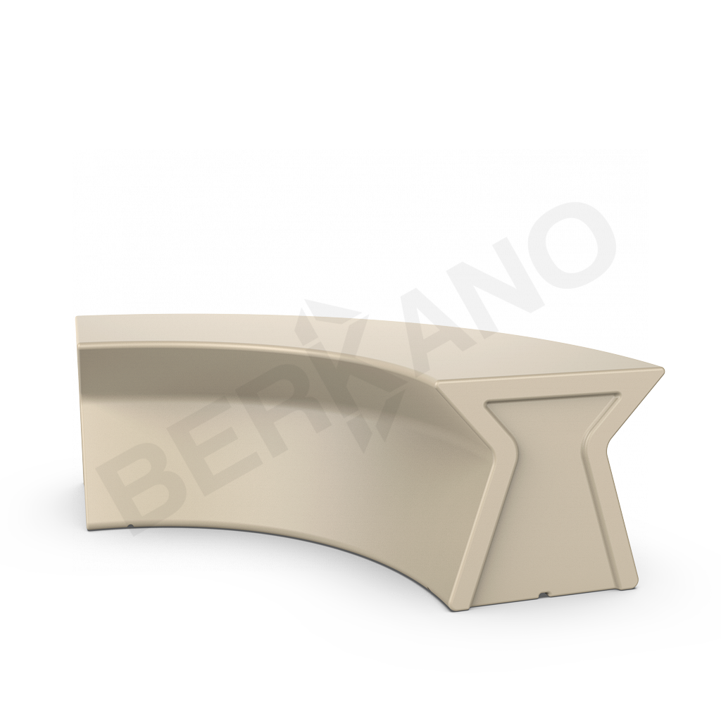 Скамейка X-seat Arc бежевого цвета - фото 1