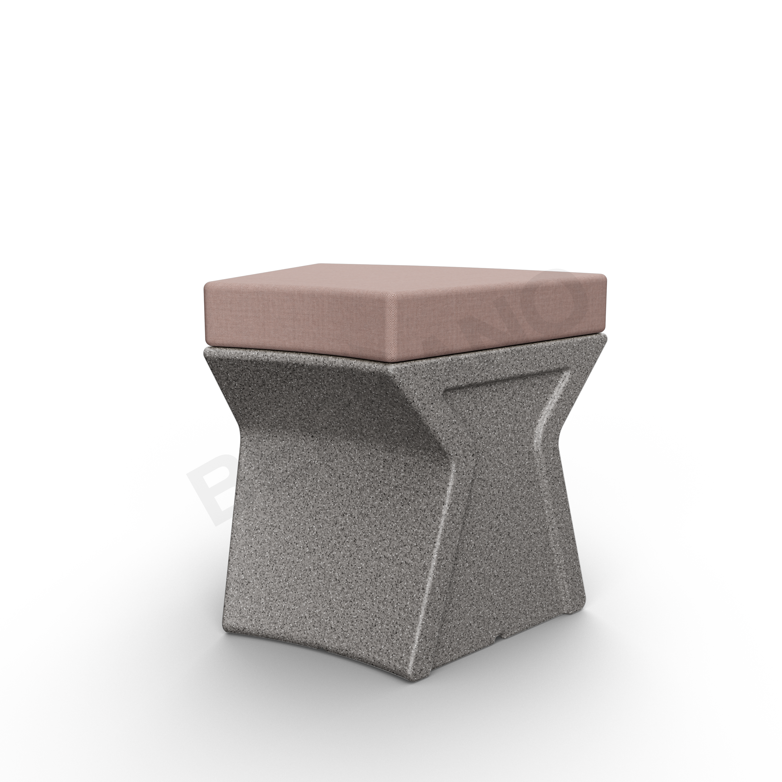 Скамейка X-seat Arc S серого цвета Granite / аксессуар кофейного цвета - фото 1