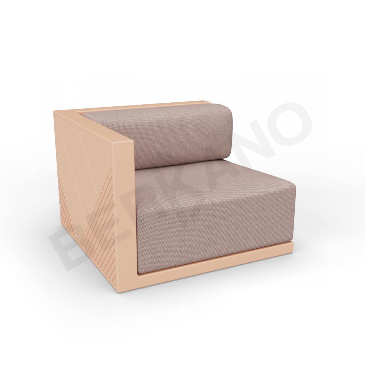 Диван угловой Fame с подушкой терракотового цвета / аксессуар кофейного цвета - фото 1