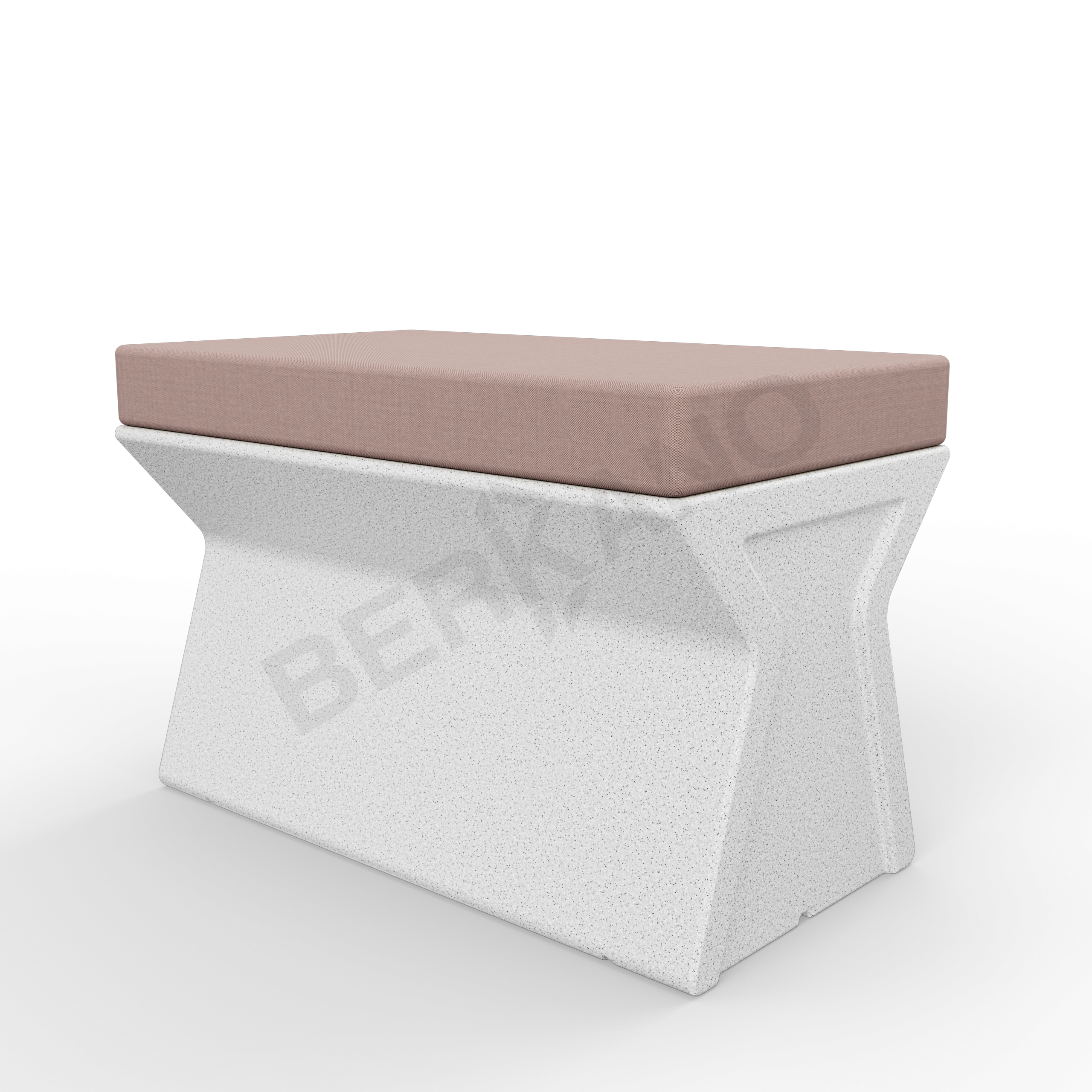 Скамейка X-seat Line белого цвета Granite / аксессуар кофейного цвета - фото 1