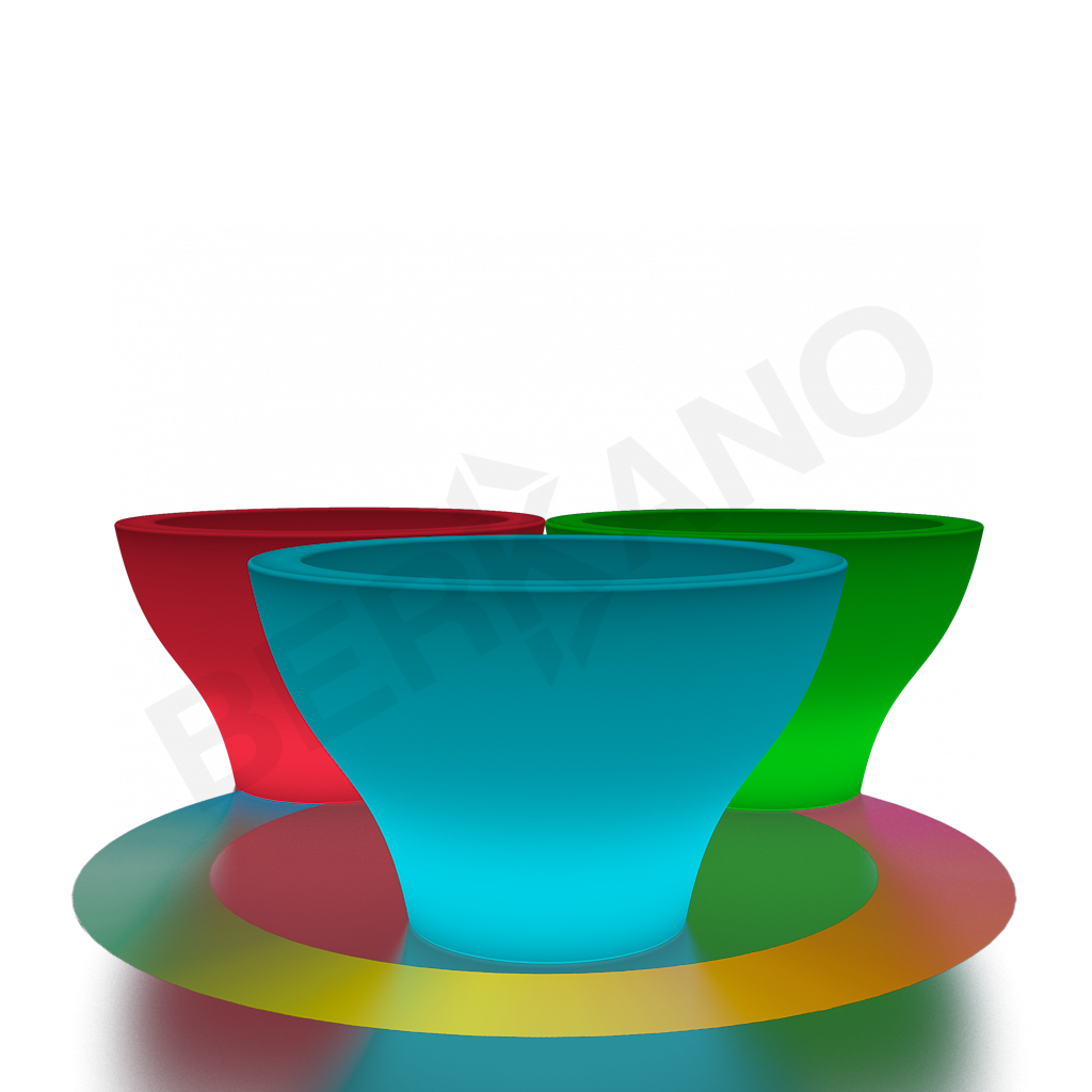 Светящееся кашпо Vetro 40 DB белого цвета RGB - фото 1