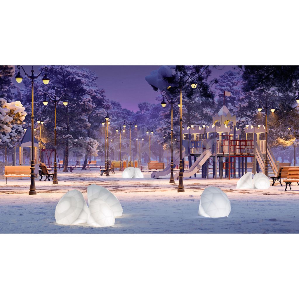 Светильник Diamond 68 белого цвета RGB - фото 3