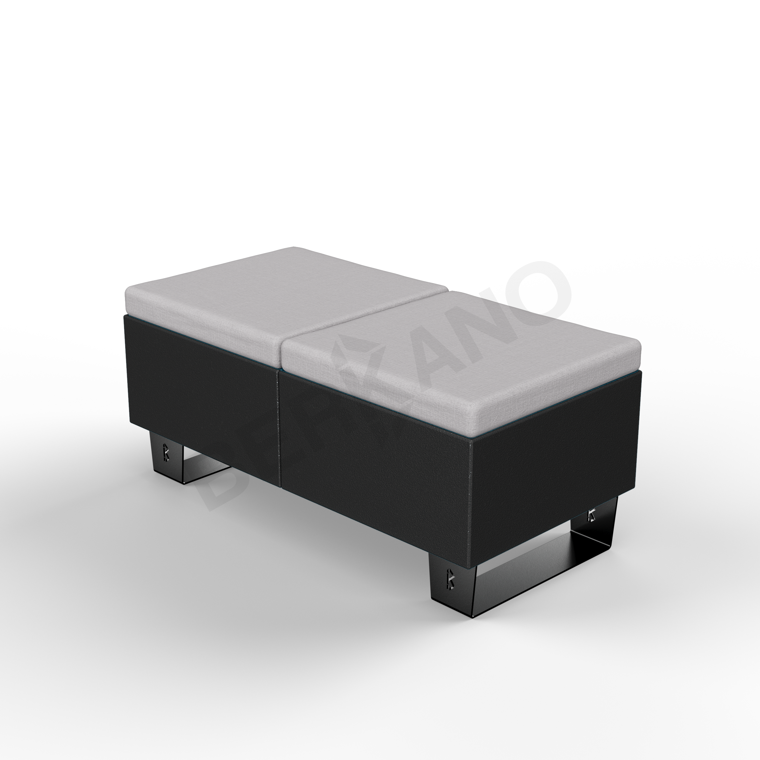 Скамейка Brick 120 Coal Black / Gray - фото 1