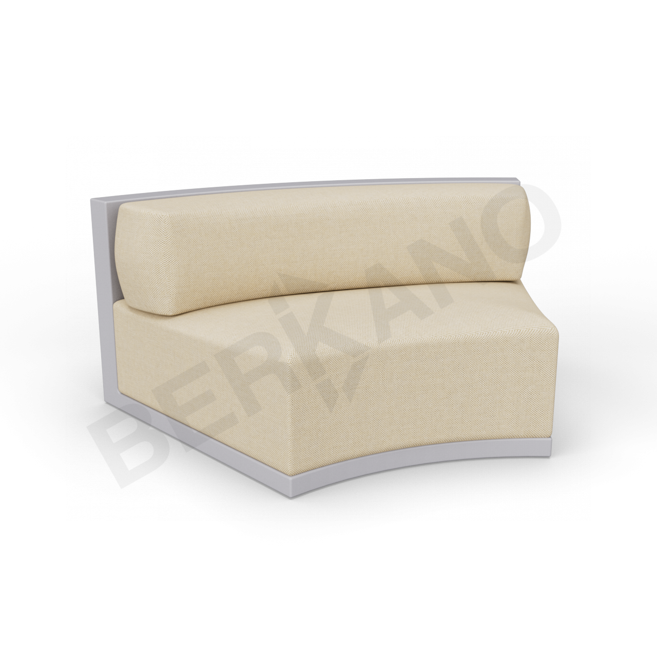 Диван полукруглый Fame с подушкой серого цвета / аксессуар бежевого цвета - фото 1