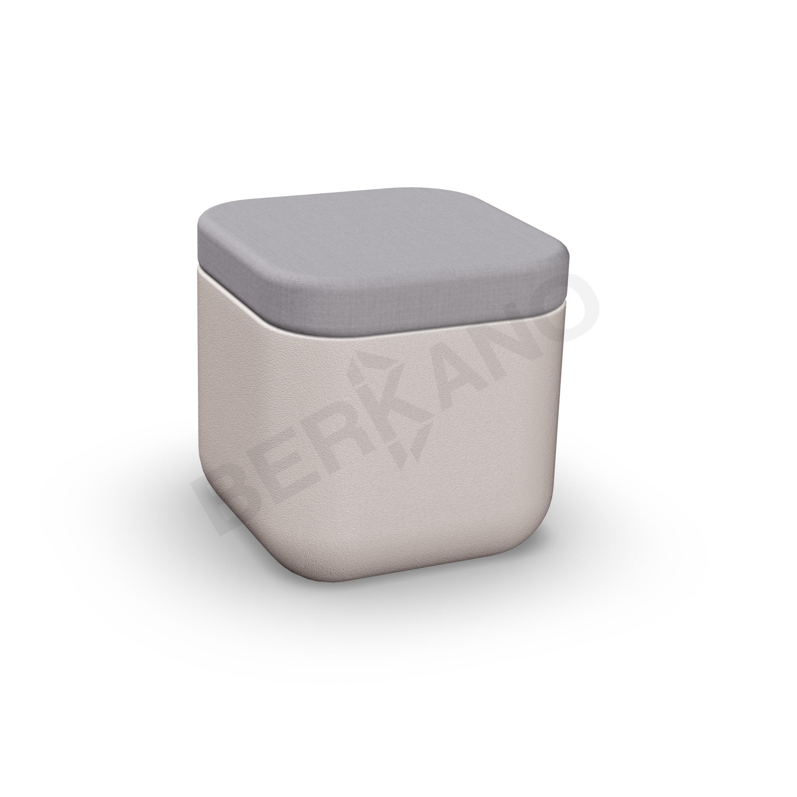 Пуф Grace кофейного цвета / аксессуар серого цвета - фото 1